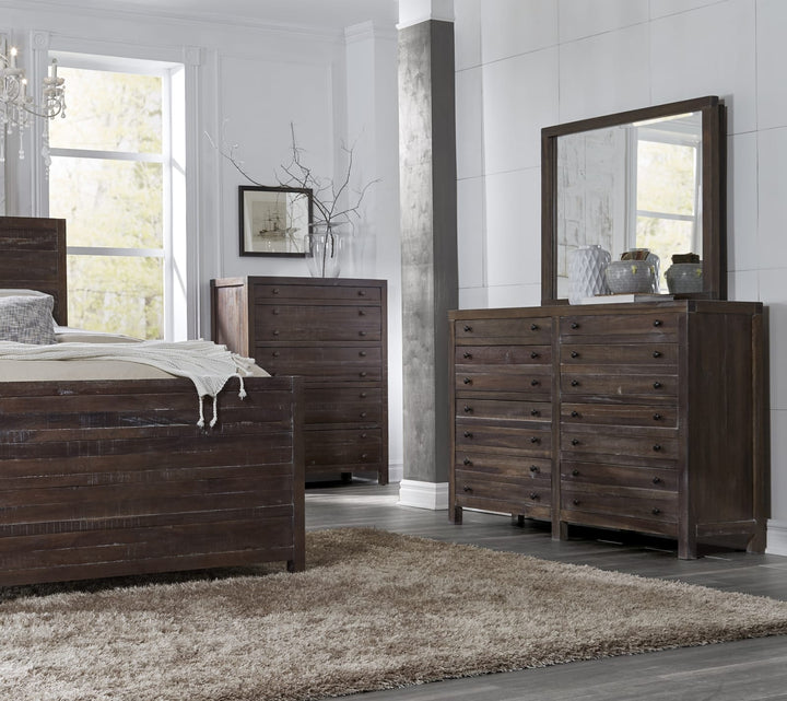 Townsend Eight Drawer Solid Wood Dresser in Java – view 2