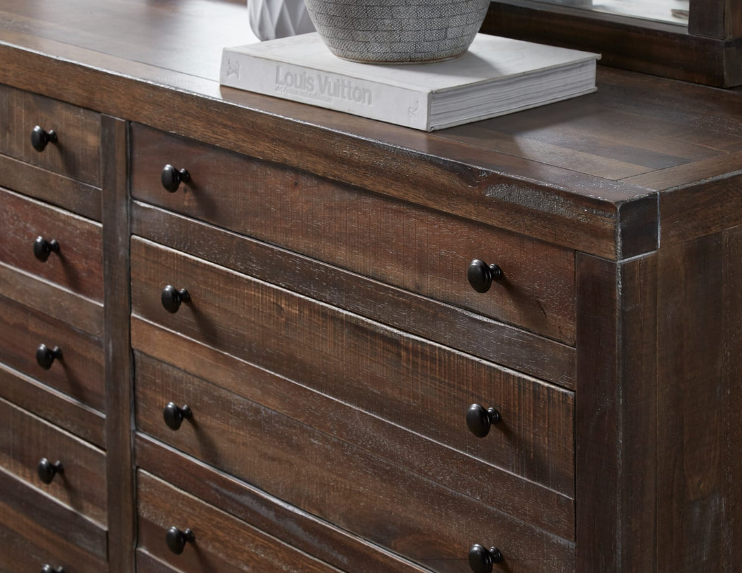 Townsend Eight Drawer Solid Wood Dresser in Java (2024) – view 4