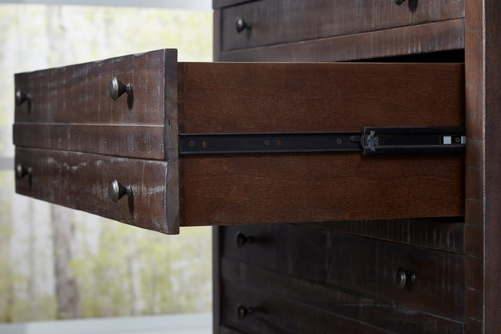 Townsend Five Drawer Solid Wood Chest in Java – view 4