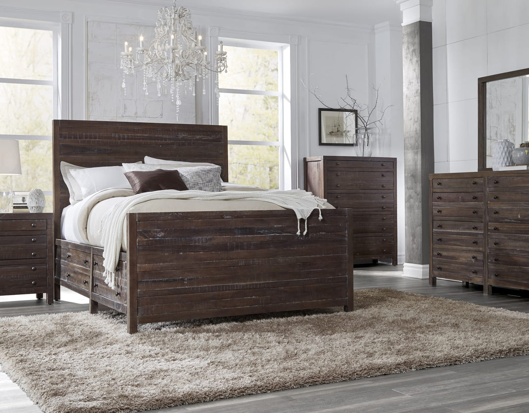 Townsend Five Drawer Solid Wood Chest in Java (2024) – view 2