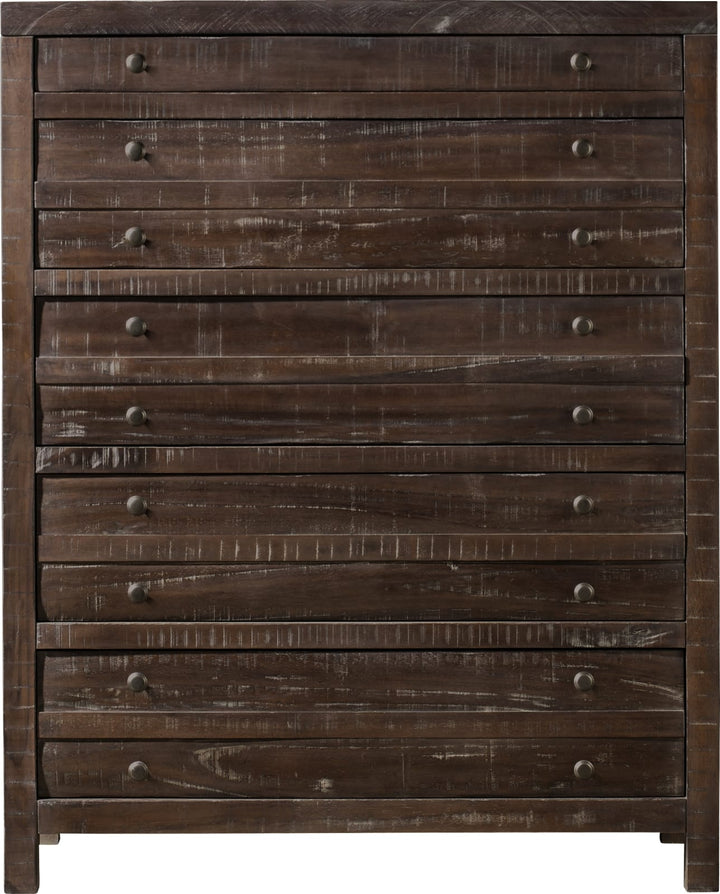 Townsend Five Drawer Solid Wood Chest in Java (2024) – view 4