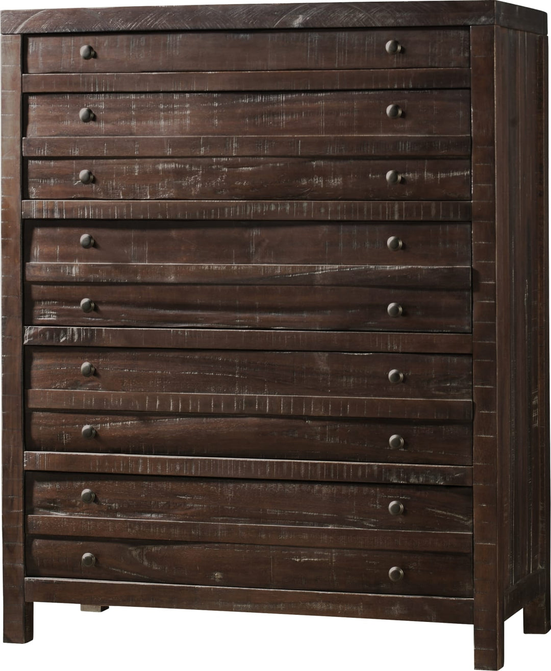 Townsend Five Drawer Solid Wood Chest in Java (2024) – view 5