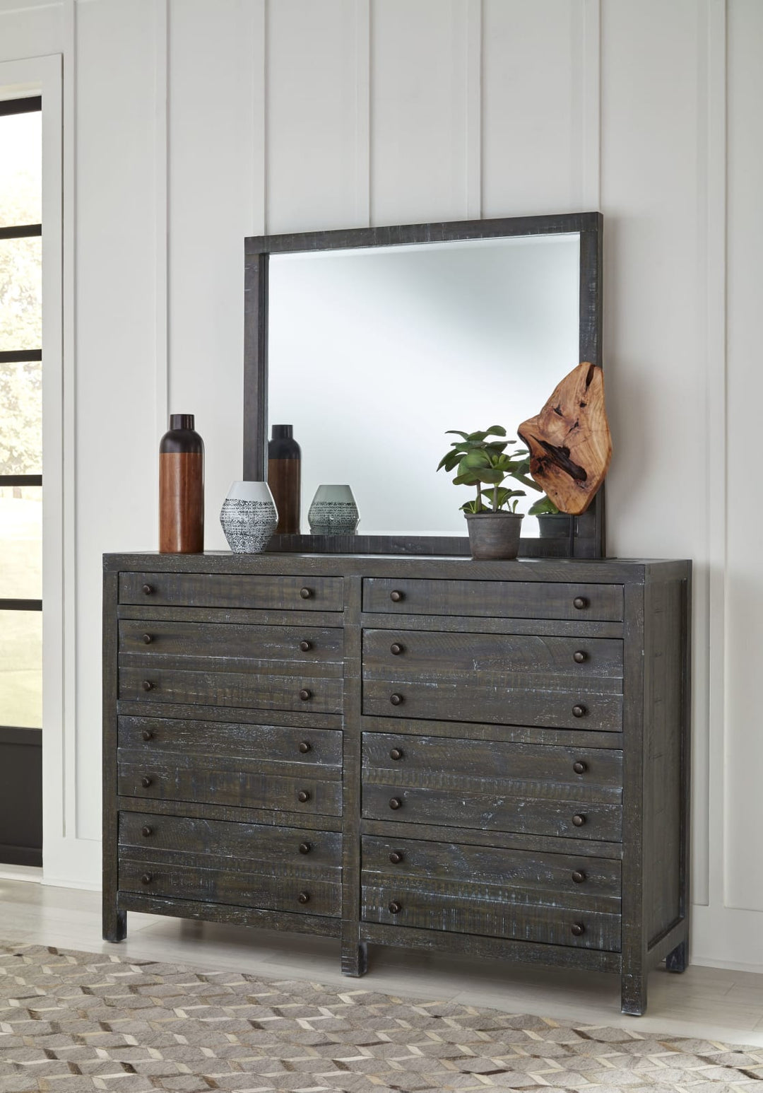 Townsend Solid Wood Eight Drawer Dresser in Gunmetal (2024) – view 2