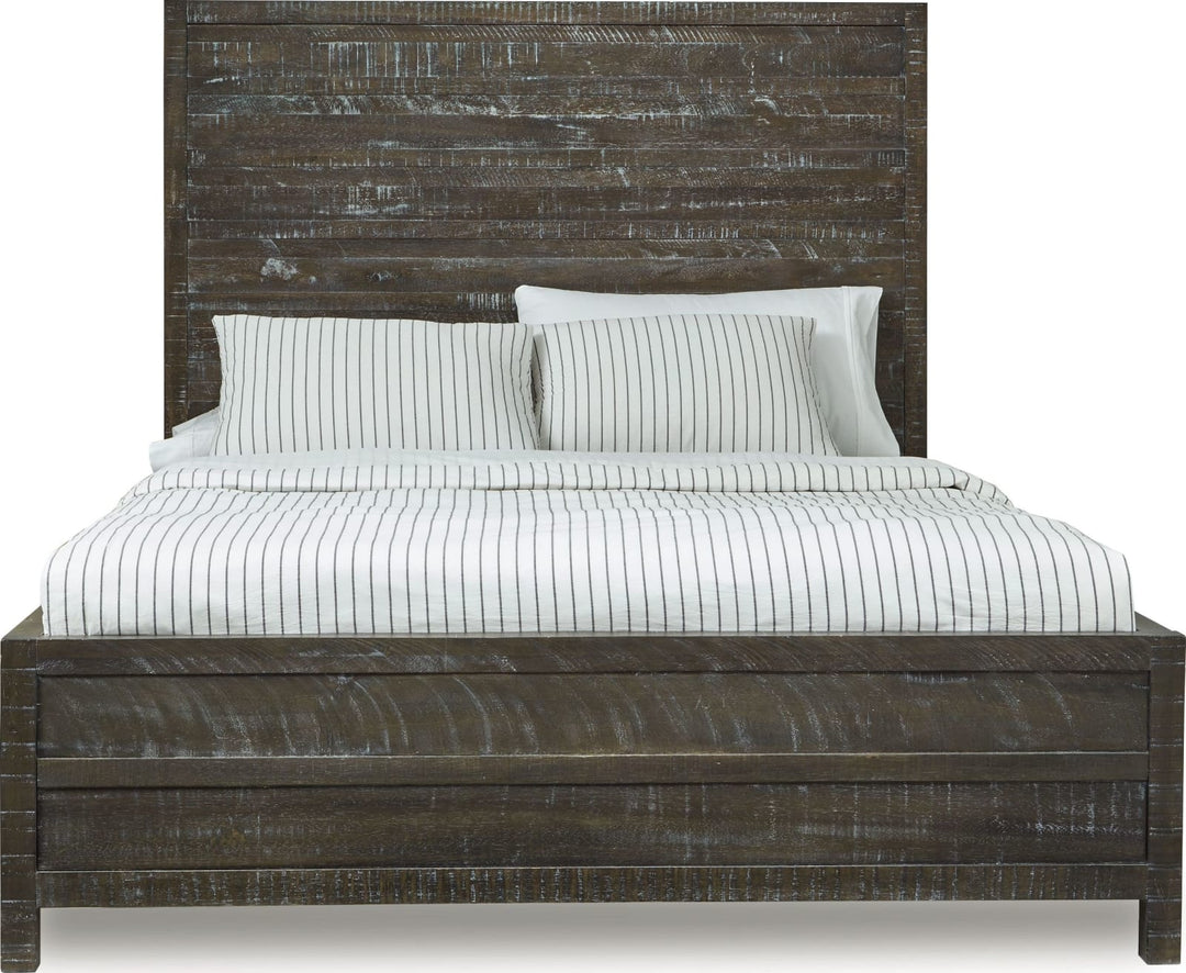 Townsend King-Size Solid Wood Low-Profile Bed in Gunmetal – view 5