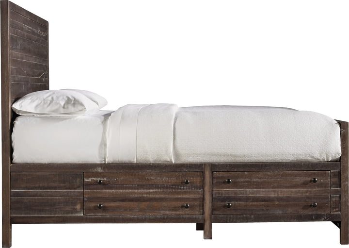 Townsend California King-size Solid Wood Storage Bed in Java – view 7