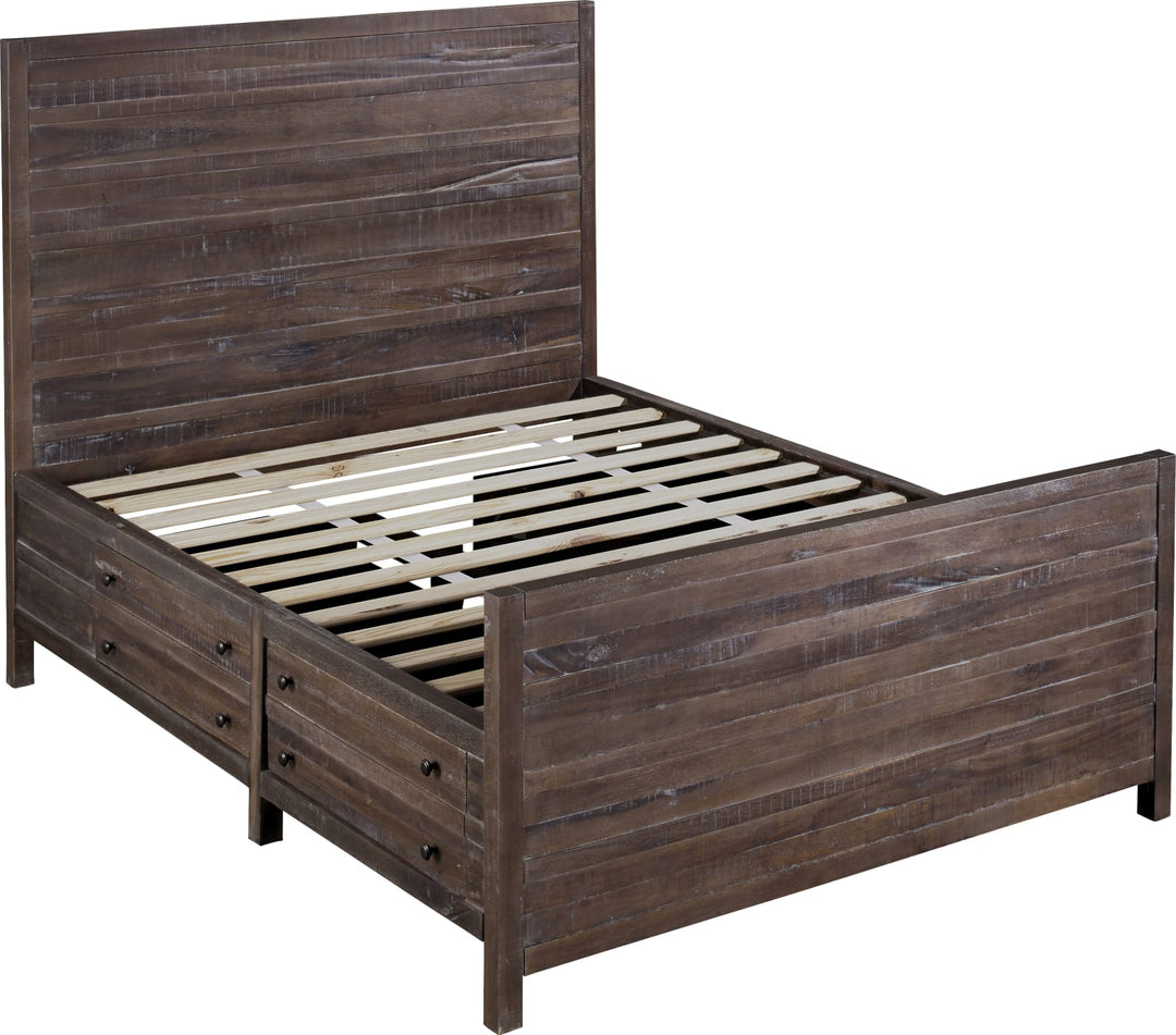 Townsend California King-size Solid Wood Storage Bed in Java – view 8