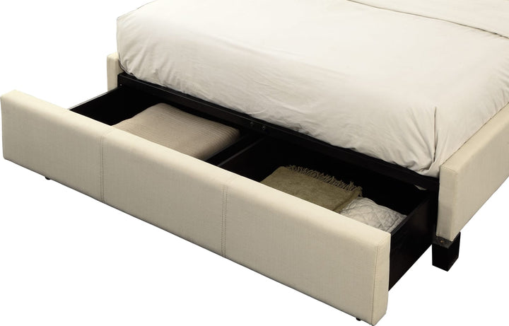 Vienne Full-size Nailhead Patterned Platform Storage Bed in Powder – view 7