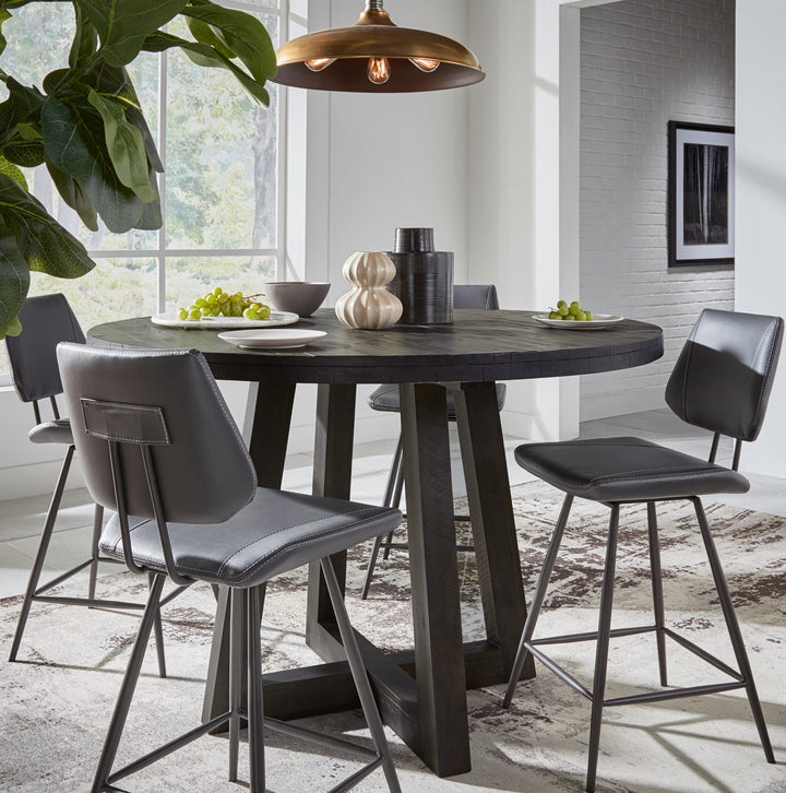 Vinson Modern Swivel Counter Stool in Cobalt – view 2