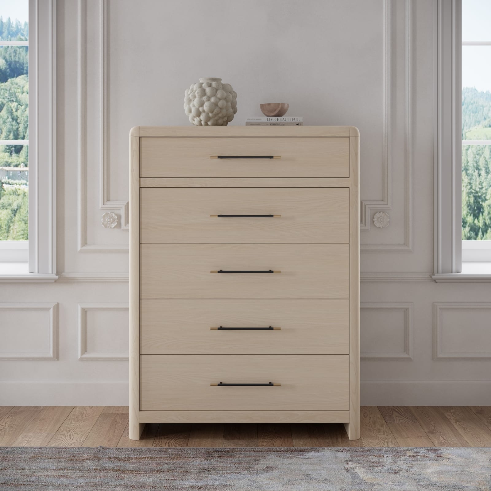 Wallen 5 Drawer Chest- Wht Snd