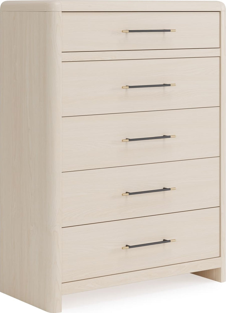Wallen 5 Drawer Chest- Wht Snd – view 4