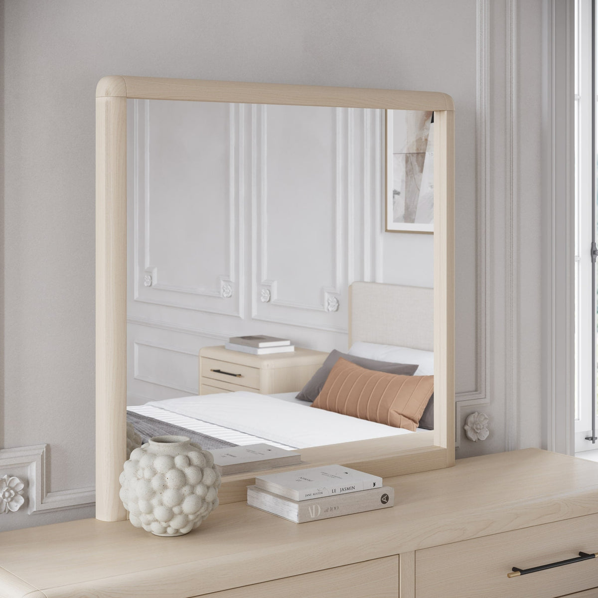 Wallen Mirror in White Sand