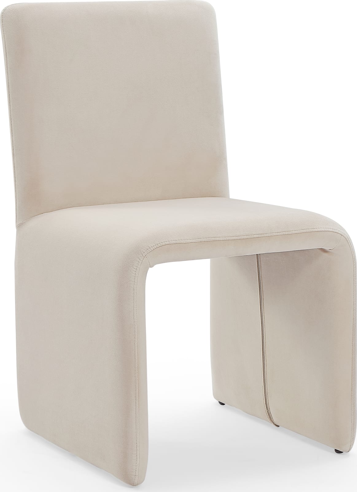 Winston Fully Upholstered Side chair in Sand Velvet