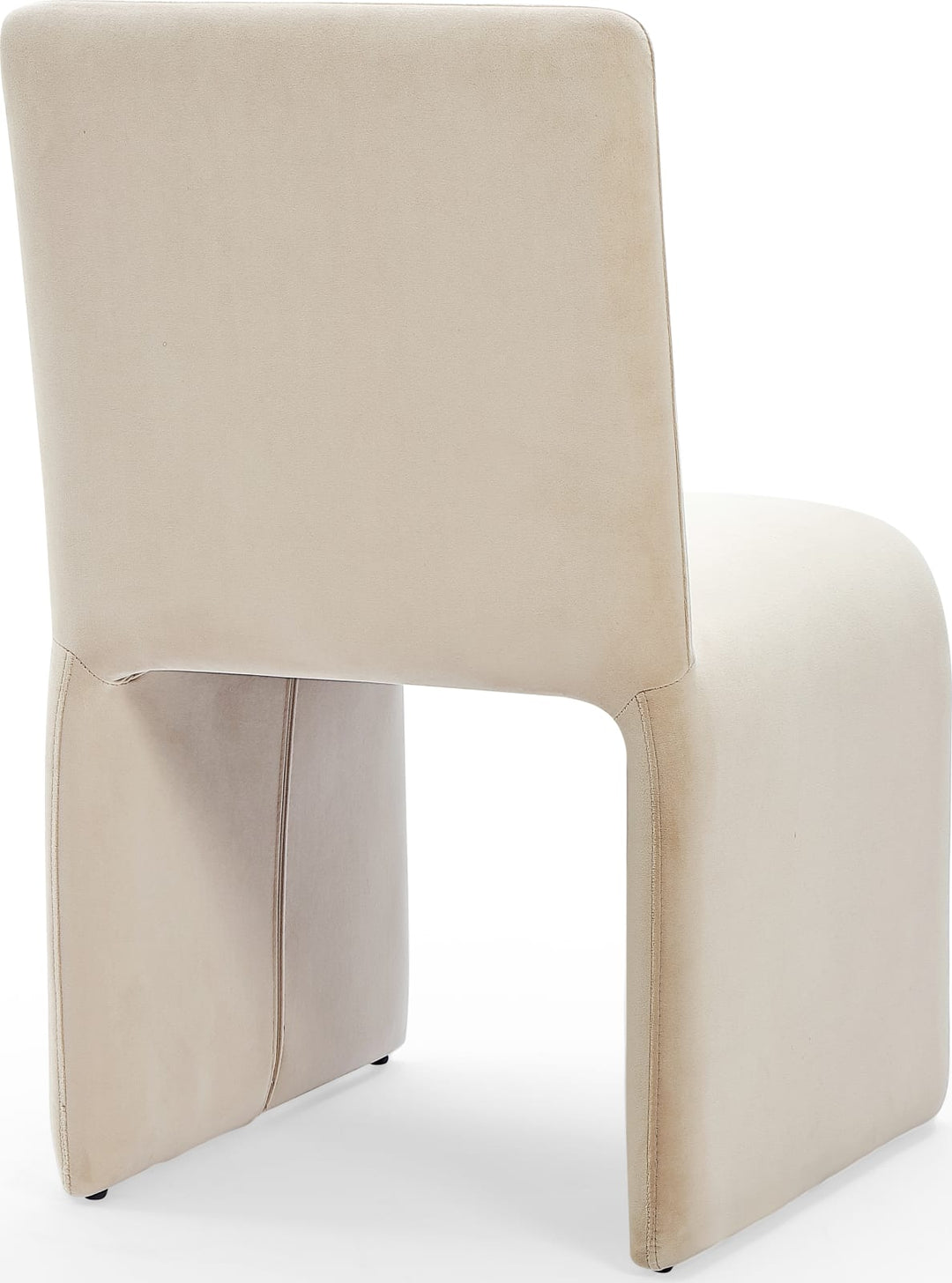 Winston Fully Upholstered Side chair in Sand Velvet – view 3