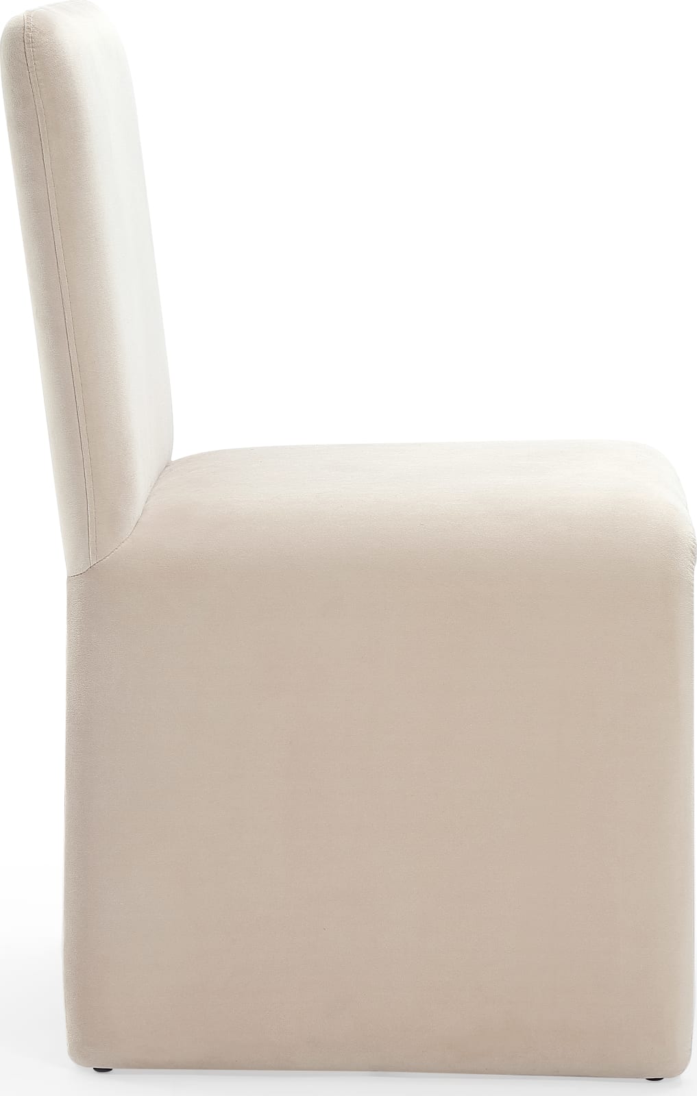 Winston Fully Upholstered Side chair in Sand Velvet – view 4