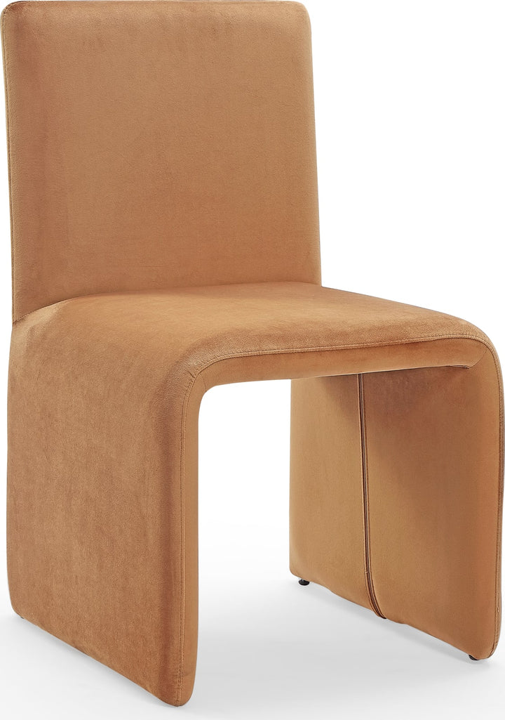 Winston Fully Upholstered Side chair in Whiskey Velvet – view 2