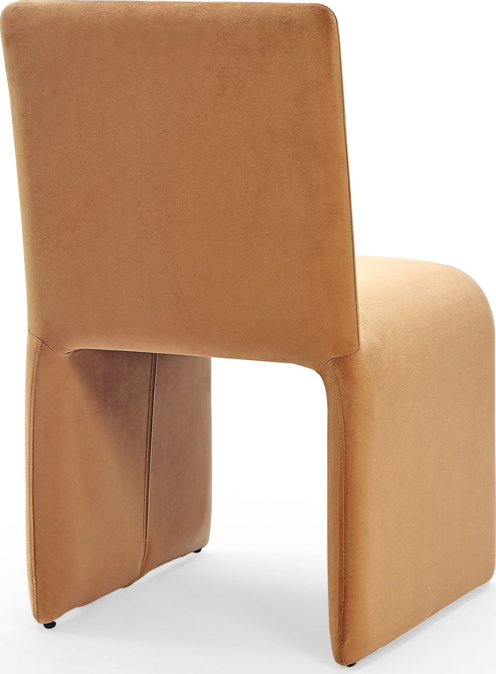 Winston Fully Upholstered Side chair in Whiskey Velvet – view 4
