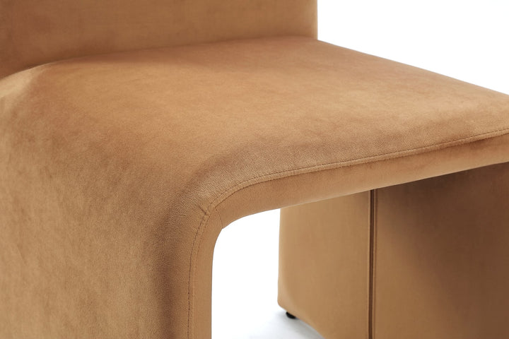 Winston Fully Upholstered Side chair in Whiskey Velvet – view 5