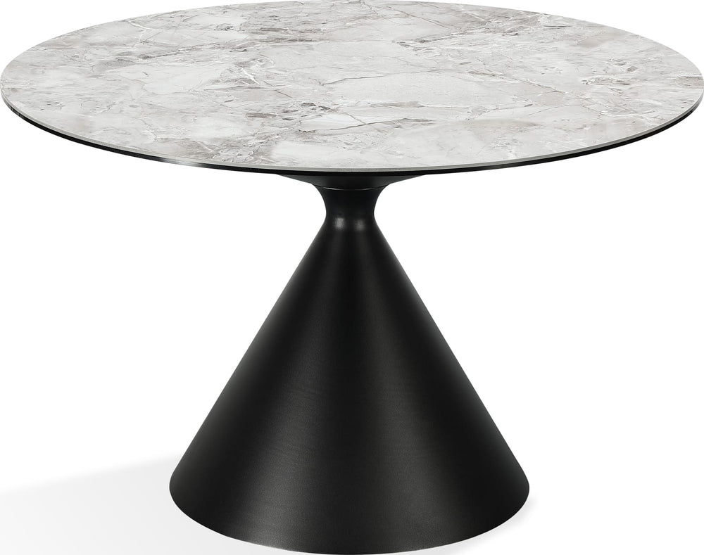 Winston Stone Top Metal Base Round Dining Table in Grigio – view 5
