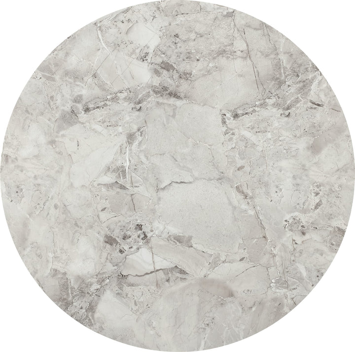 Winston Stone Top Metal Base Round Dining Table in Grigio – view 6