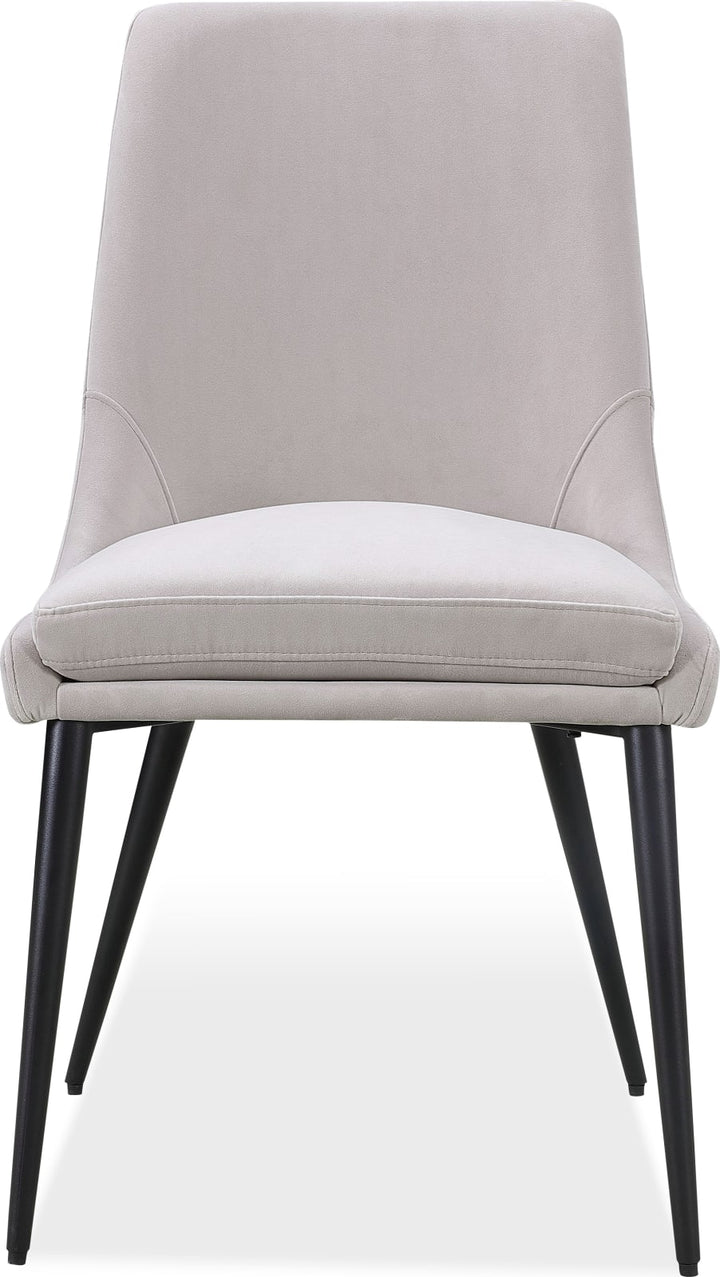 Winston Upholstered Metal Leg Dining Chair in Ash Grey and Black – view 4