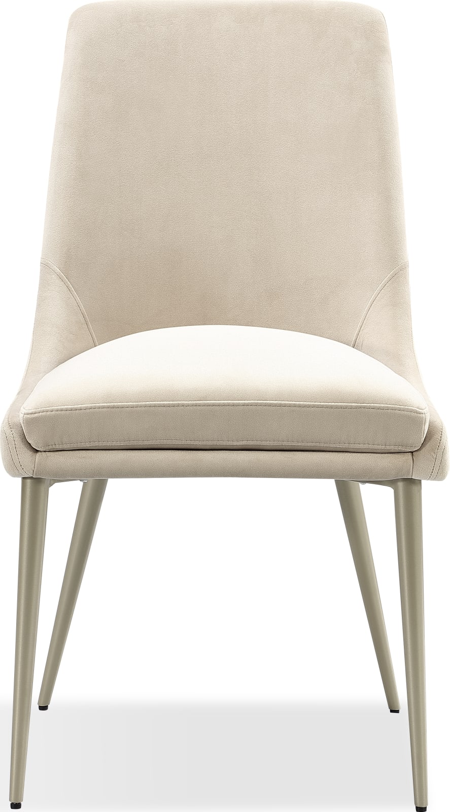 Winston Upholstered Metal Leg Dining Chair in Cream and Champagne – view 2