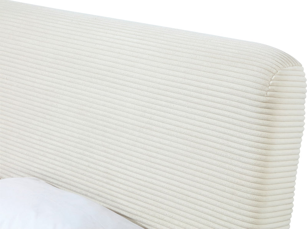Wisteria Full-size Upholstered Platform Bed in Frosty Corduroy – view 9