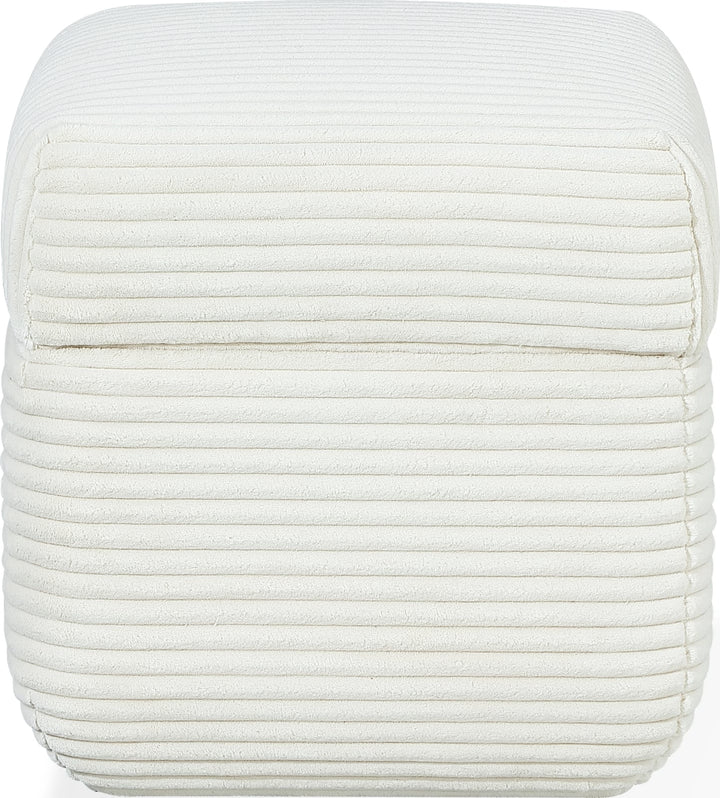 Wisteria Upholstered Storage Ottoman in Frosty Corduroy – view 4