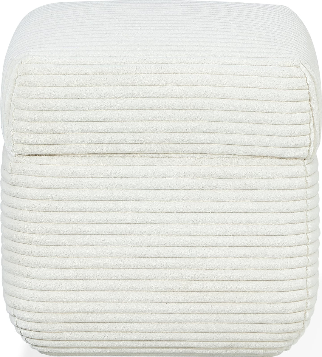 Wisteria Upholstered Storage Ottoman in Frosty Corduroy – view 4