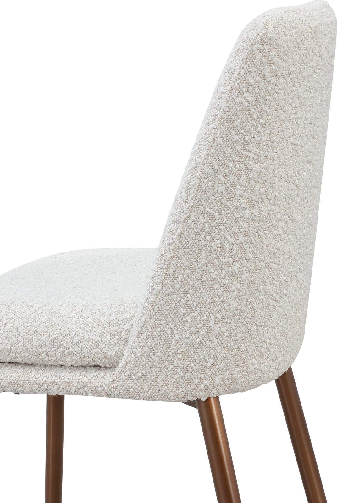Wyatt Upholstered Bar Stool in Ricotta Boucle and Bronze Metal – view 5