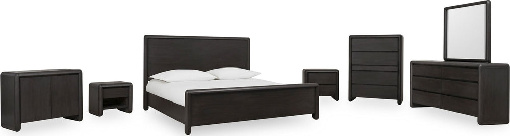 Xolani King-Size Acacia Wood Platform Bed in Jaguar – view 12