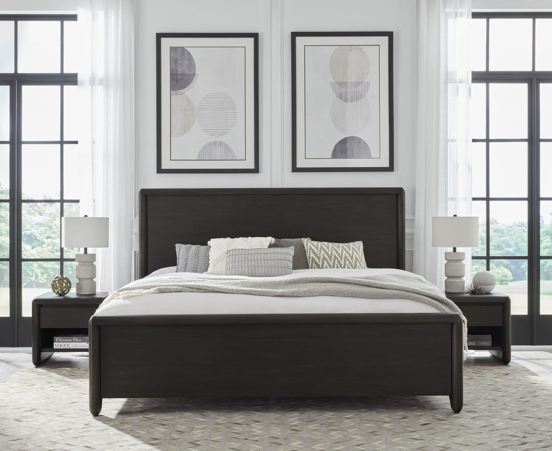 Xolani California King-Size Acacia Wood Platform Bed in Jaguar – view 2