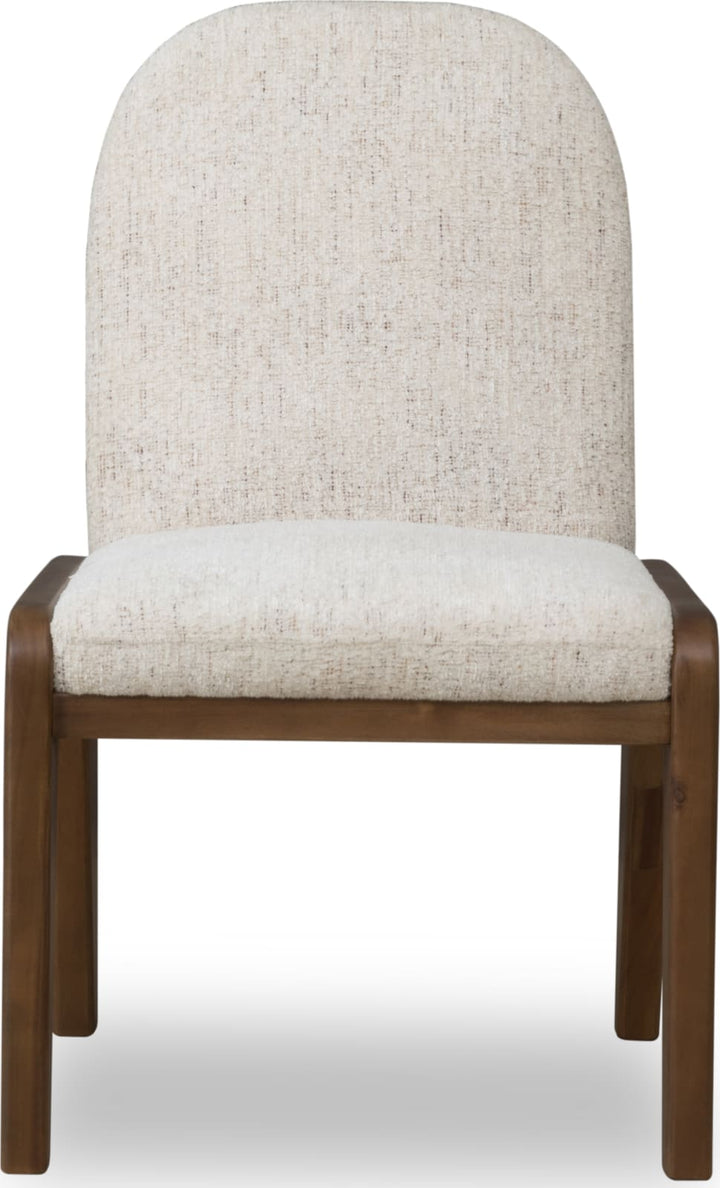 Xolani Chenille Upholstered Dining Chair in Chinchilla and Impala – view 2