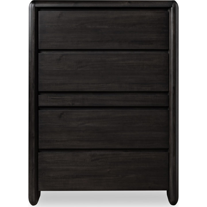 Xolani Five Drawer Acacia Wood Chest with Jewelry Tray in Jaguar