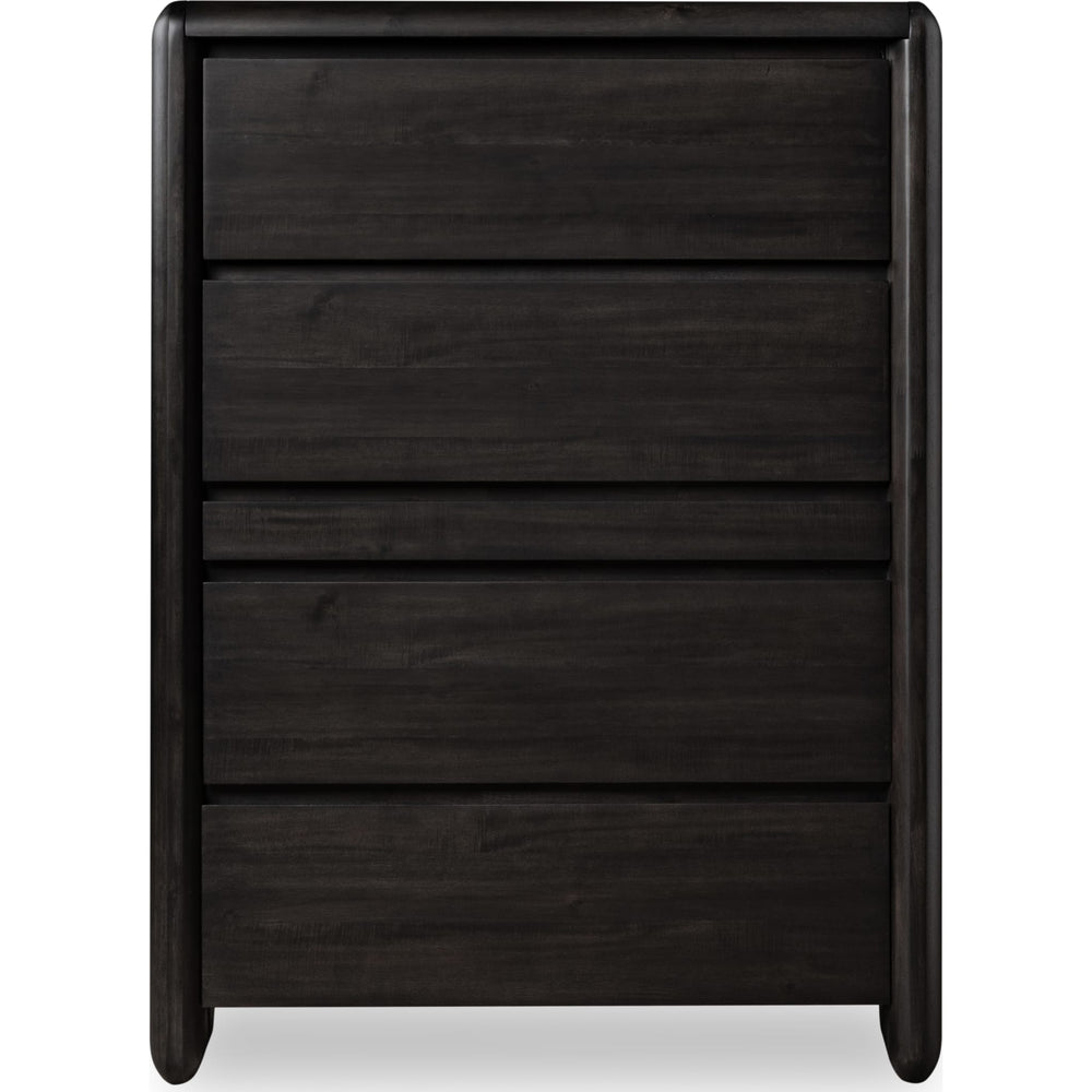 Xolani Five Drawer Acacia Wood Chest with Jewelry Tray in Jaguar