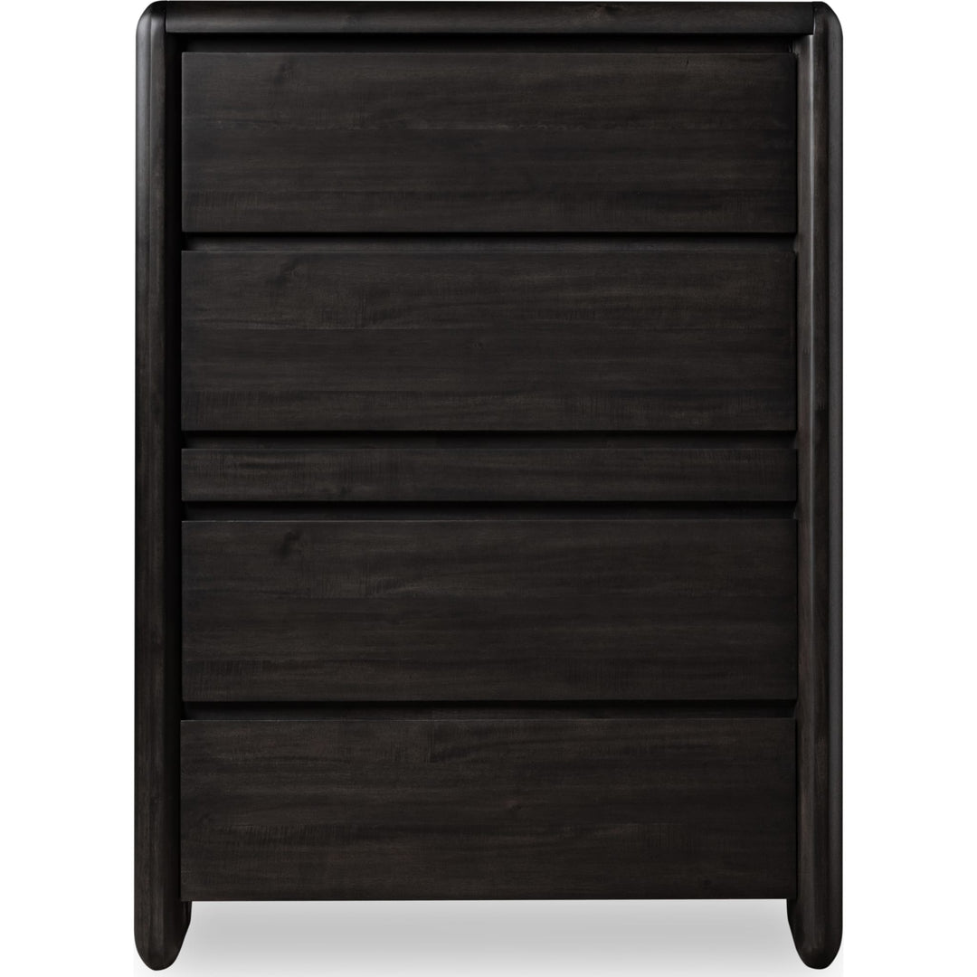 Xolani Five Drawer Acacia Wood Chest with Jewelry Tray in Jaguar