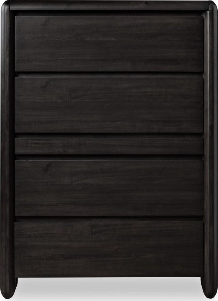 Xolani Five Drawer Acacia Wood Chest with Jewelry Tray in Jaguar – view 4