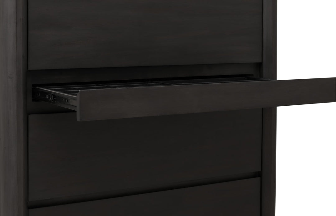 Xolani Five Drawer Acacia Wood Chest with Jewelry Tray in Jaguar – view 7