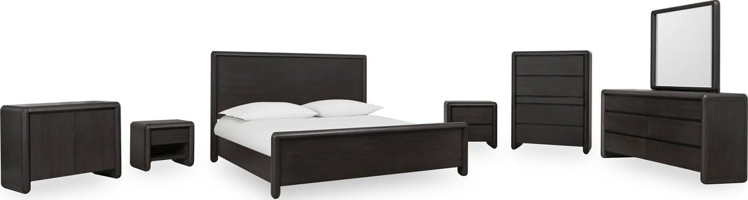 Xolani One Drawer Acacia Wood Nightstand in Jaguar – view 10