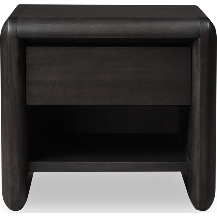 Xolani One Drawer Acacia Wood Nightstand in Jaguar