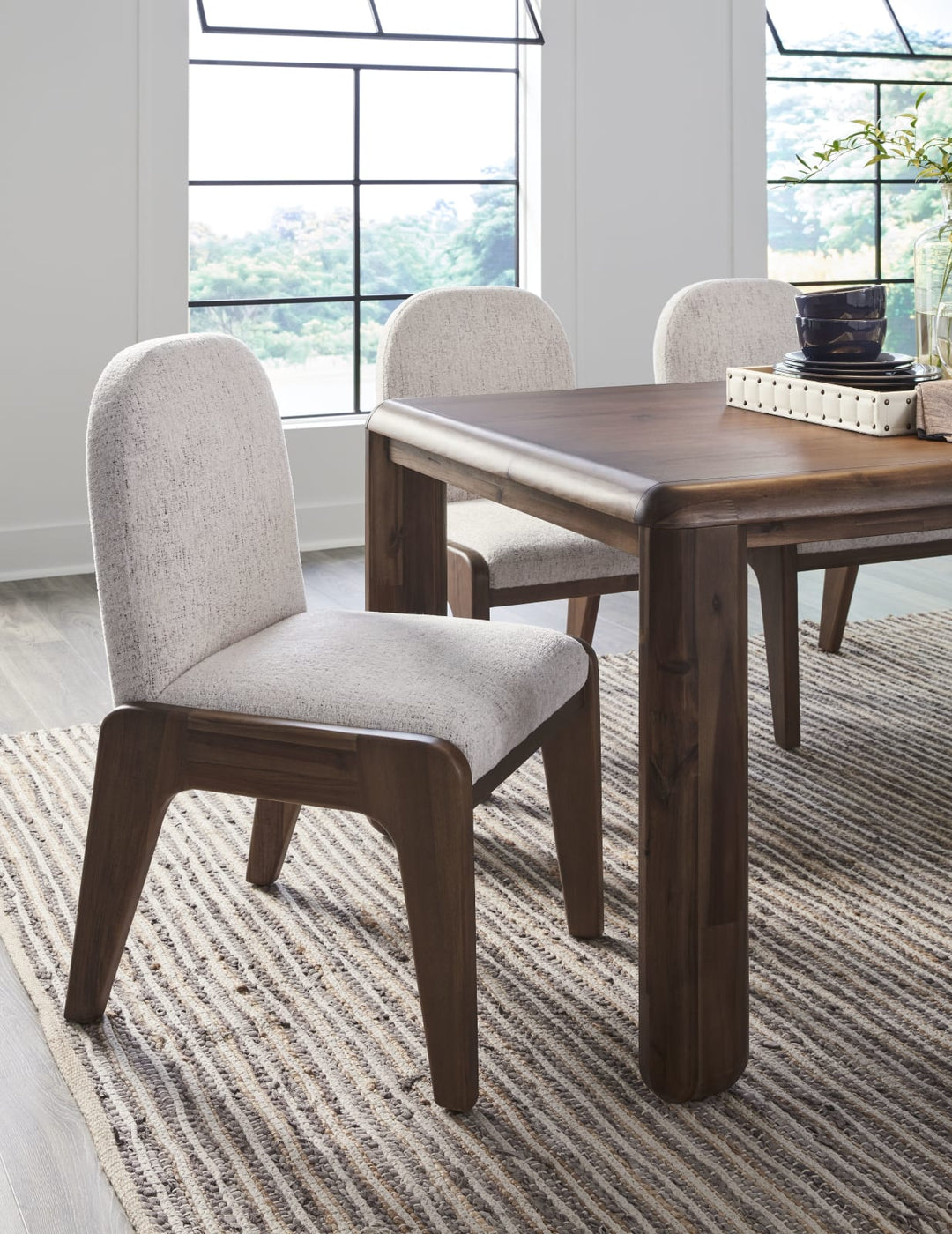 Xolani Rectangular Acacia Wood Leg Table in Impala – view 7