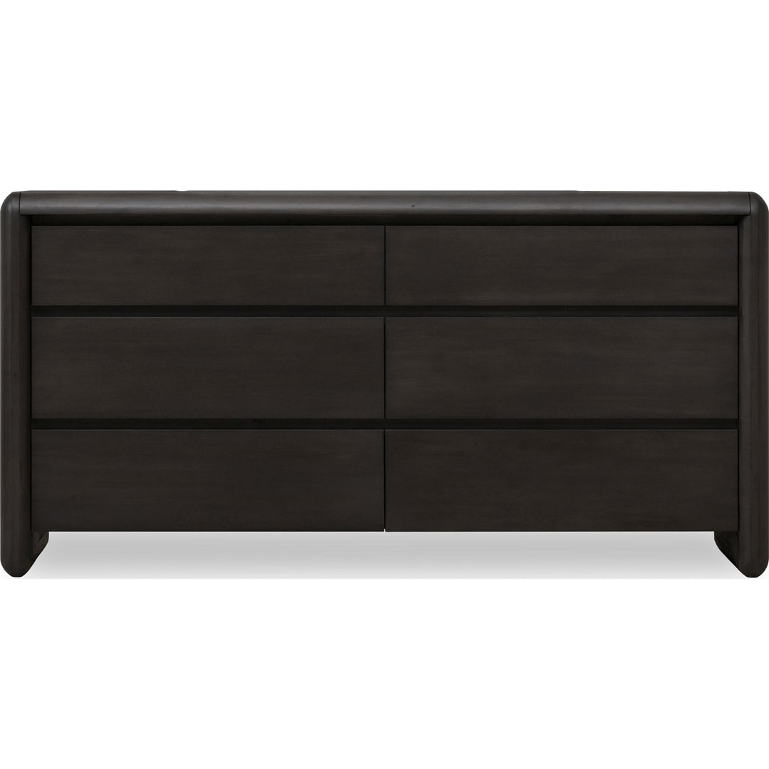 Xolani Six Drawer Acacia Wood Dresser in Jaguar