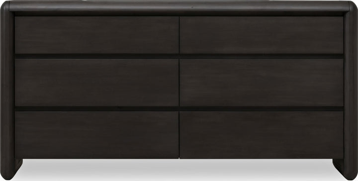 Xolani Six Drawer Acacia Wood Dresser in Jaguar – view 2