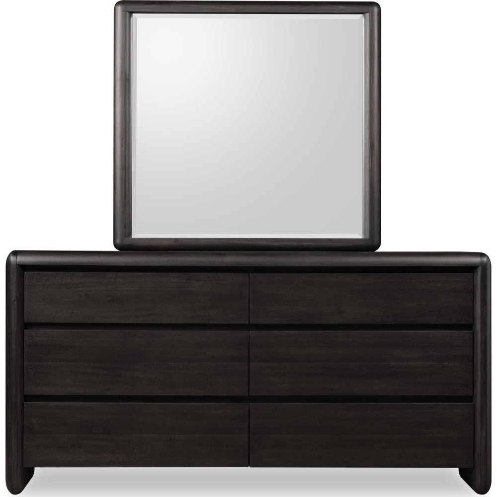 Xolani Six Drawer Acacia Wood Dresser in Jaguar