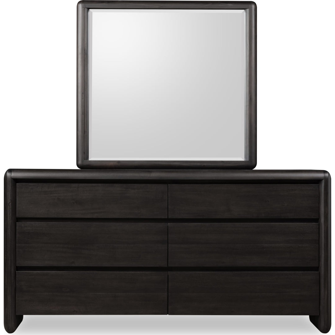 Xolani Six Drawer Acacia Wood Dresser in Jaguar