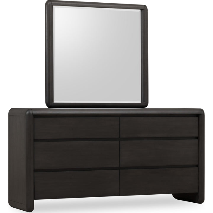 Xolani Six Drawer Acacia Wood Dresser in Jaguar