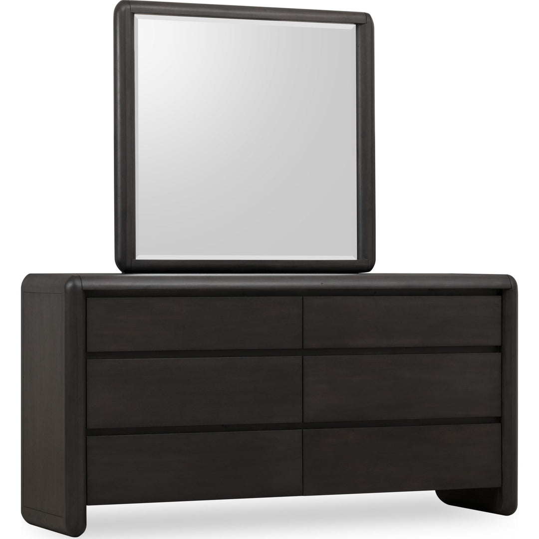 Xolani Six Drawer Acacia Wood Dresser in Jaguar