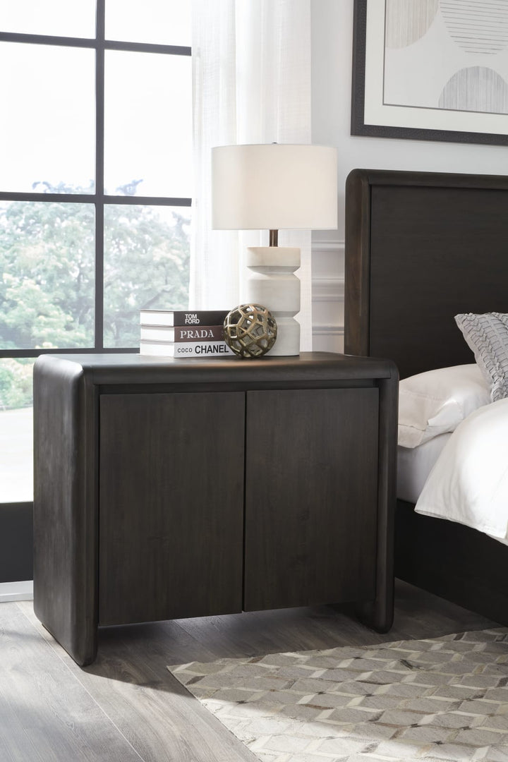 Xolani Two Door Acacia Wood Cabinet in Jaguar
