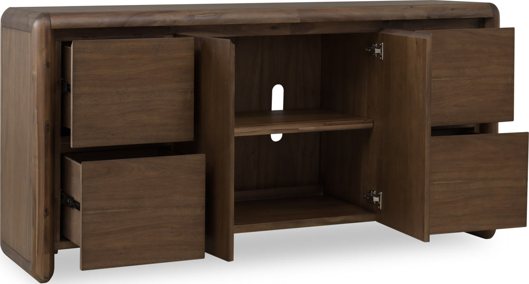 Xolani Two Door Four Drawer Acacia Wood Sideboard in Impala – view 4