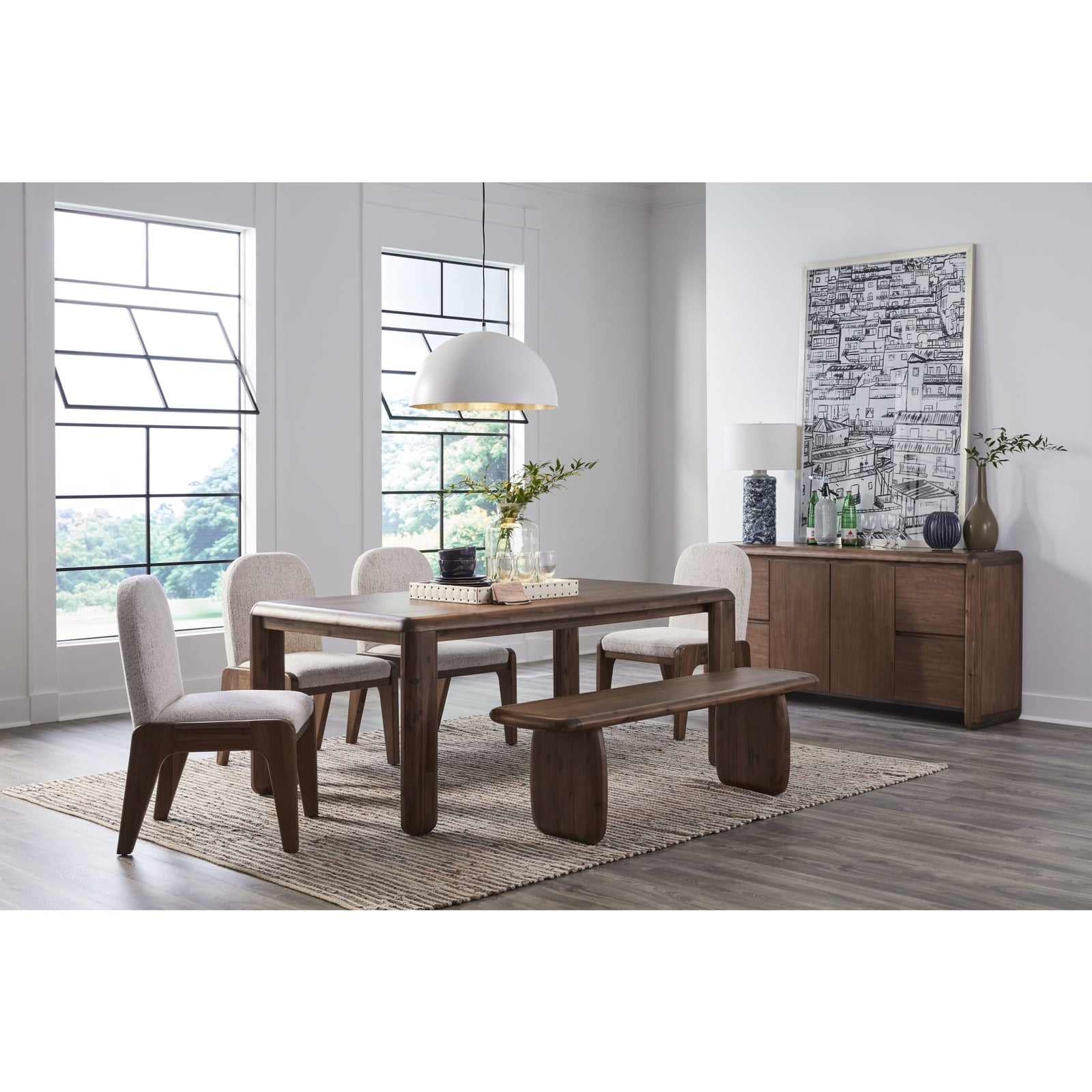 Xolani Two Door Four Drawer Acacia Wood Sideboard in Impala