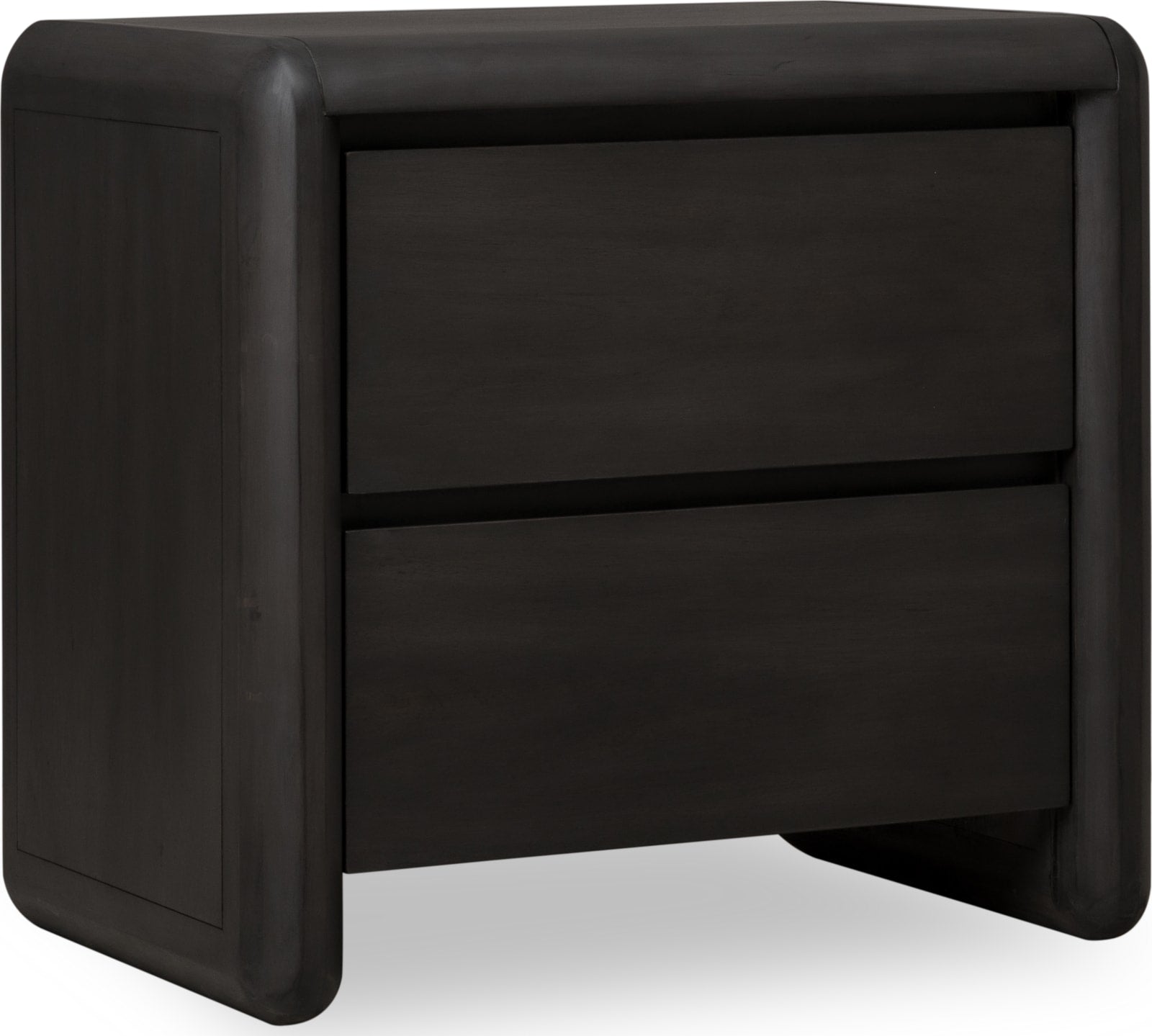Xolani Two Drawer Acacia Wood Nightstand in Jaguar – view 2